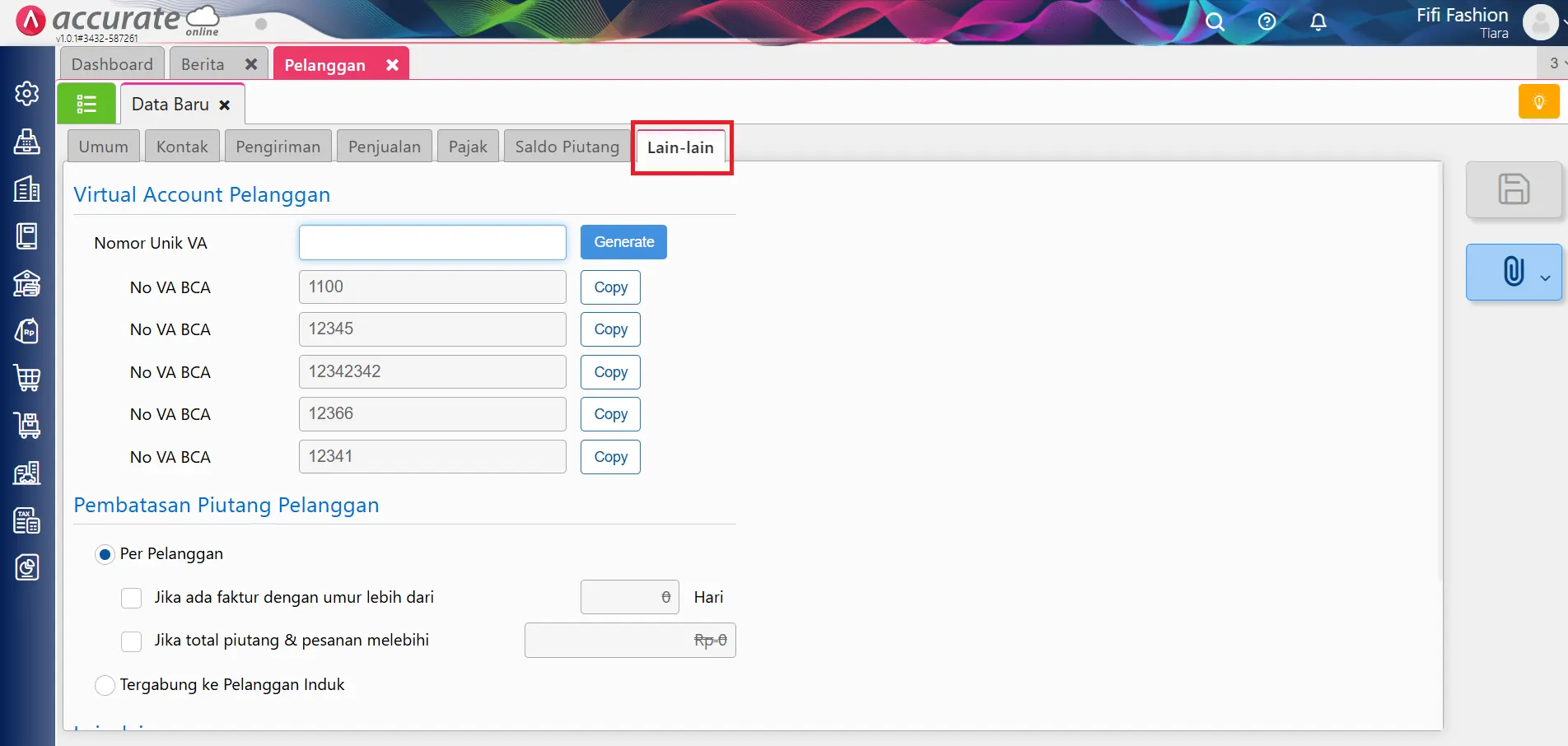 cara menggunakan VA BCA